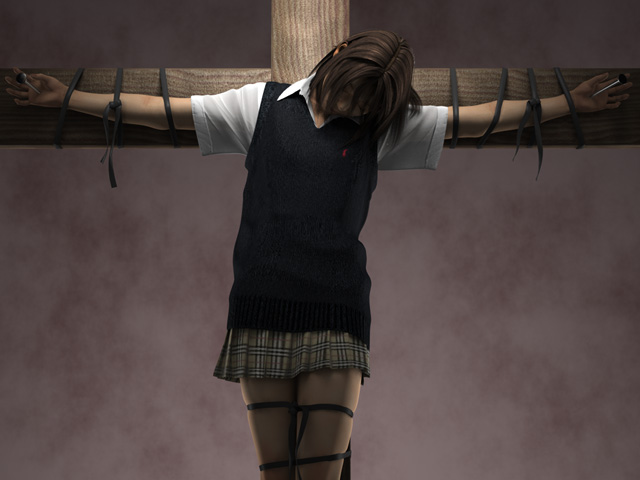 Old torture girl schoolgirl