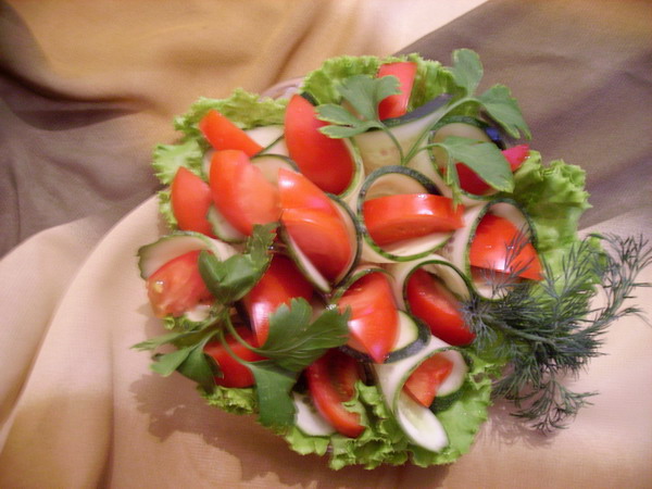 Украшение салатов и других блюд